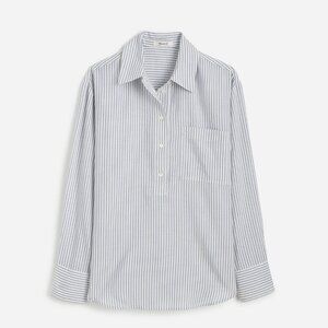 [NWT] Madewell Drapey Long-Sleeve Popover Shirt in Stripe